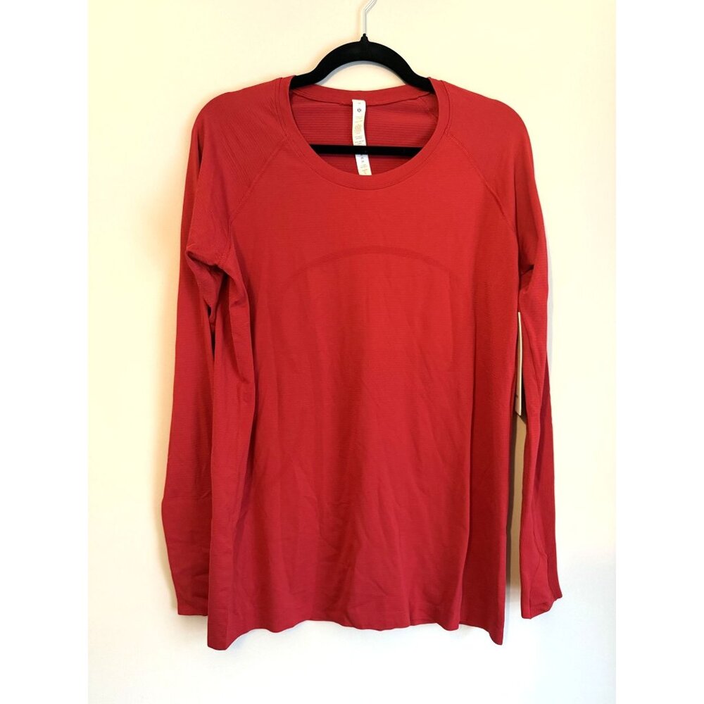 NWT Lululemon Swiftly Tech Long Sleeve Running Shirt 2.0 Red Size US 14 $78 [jb] - Picture 5 of 8